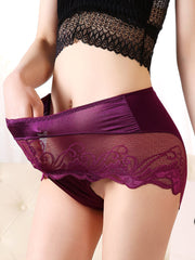 Women's High Waist Modal Lace Soft Comfy Panty