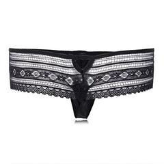 Plus Size Lace Seamless Thongs - Sexy Hips Up Briefs for Women