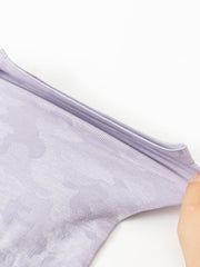 Camouflage Women Dry Quickly Seamless High Waist Elastic Biker Shorts