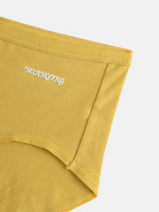 Women's Graphene Antibacterial Mid Waist Panties - Solid Color