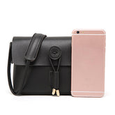 Women PU Leather Hasp Shoulder Bags Vintage Flap Crossbody Messenger