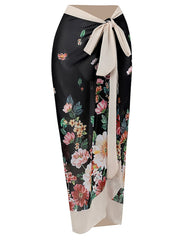 Women's Swimwear One Piece 2 Piece Normal Swimsuit Printing Floral Black Navy Blue Blue Bodysuit Bathing Suits Elegant Beach Wear Summer