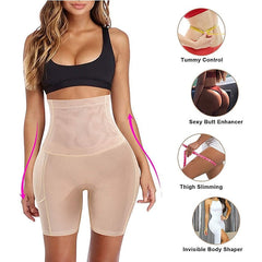 Women Shapewear Control Panties Body Shaper Butt Lifter Padded Hip Enhancer Seamless Underwear Hi- Waist Short