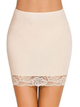 Women's Skirt Bodycon Above Knee Modal Black White Beige Grey Skirts Lace Trims Fashion Casual Daily