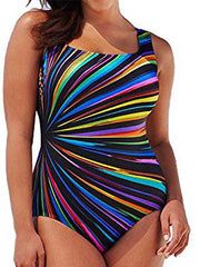 wuyimc plus size one piece swimsuit, womens swimming costume bathing suit padded swimsuit monokini swimwear push up (4xl, multicolor)