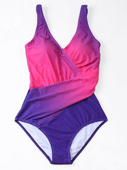 Women's Swimwear One Piece Monokini Bathing Suits Plus Size Swimsuit Tummy Control Slim