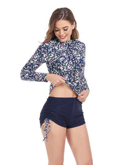 Women's Swimwear Swim Dress Rash Guard Diving Normal Swimsuit Modest Swimwear Tummy Control Slim Solid Color Royal Blue Dark Gray Bodysuit Bathing Suits New Vacation Fashion