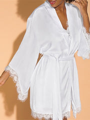 Women's Sexy Lace V-Neck Sheath Mini Dress - Classic ColorBlock Party Wear