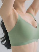 Women's Wireless Bras Padded Bras Sports Bras Fixed Straps 34 Cup V Neck Breathable Running Push Up Pure Color Pull-On Closure