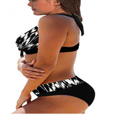 Women's Swimwear Tankini 2 Piece Normal Swimsuit Backless 2 Piece Printing Adjustable Print Multi Color Green Black Blue Rainbow Padded Strap Bathing Suits Sexy Vacation Beach Wear