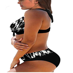 Women's Swimwear Tankini 2 Piece Normal Swimsuit Backless 2 Piece Printing Adjustable Print Multi Color Green Black Blue Rainbow Padded Strap Bathing Suits Sexy Vacation Beach Wear