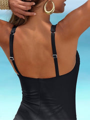 Women's Swimwear One Piece Normal Swimsuit Tummy Control Printing Striped Floral Black White Pink Red Navy Blue Bodysuit Bathing Suits Sports Summer