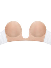 Strapless Silicone Deep U Bra Self-adhesive Gel Sticky Invisible Bra Backless Dress Nude Bra