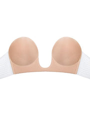 Strapless Silicone Deep U Bra Self-adhesive Gel Sticky Invisible Bra Backless Dress Nude Bra