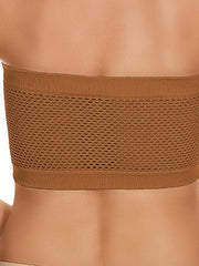 Women's Wireless Bras Padded Bras Tube Bra Strapless Bras Full Coverage Scoop Neck Breathable Invisible Pure Color Pull-On Closure