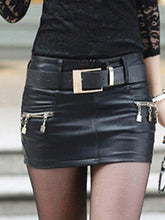 Women's Bodycon Mini PU Faux Leather Black Red Skirts Fall Split Streetwear Sexy Daily Wear Going out