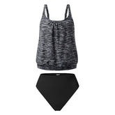 Women's Swimwear Tankini 2 Piece Normal Swimsuit Slim Solid Color Black Red Padded Vest Strap Bathing Suits Sports Casual Vacation / Padded Bras