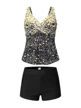 Women's Swimwear Swim Dress 2 Piece Normal Swimsuit Mixed Color Color Block Golden Black Padded Strap Bathing Suits Sports Vacation Beach Wear