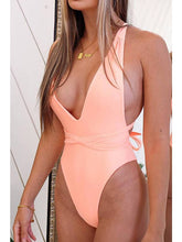 Women's Swimwear One Piece Monokini Bathing Suits Normal Swimsuit Backless Tummy Control Pure Color White Black Pink Padded V Wire Bathing Suits Sexy Vacation Sexy / Modern / New / Padded Bras