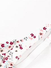 Women's Underwire Bras Fixed Straps 34 Cup V Neck Breathable Flower Floral Hook & Eye Date Casual Daily Polyester 1PC
