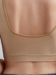 Women's Wireless Bras Sports Bras Fixed Straps Full Coverage Scoop Neck Breathable Sport Pure Color Pull-On Closure Casual Daily Nylon 1PC Green White , Bras & Bralettes , 1 PC