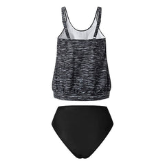 Women's Swimwear Tankini 2 Piece Normal Swimsuit Slim Solid Color Black Red Padded Vest Strap Bathing Suits Sports Casual Vacation / Padded Bras