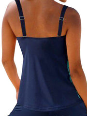 Women's Swimwear Tankini 2 Piece Normal Swimsuit 2 Piece Printing Leaf Lake blue White Yellow Blue Rose Red Tank Top Bathing Suits Sports Beach Wear Summer