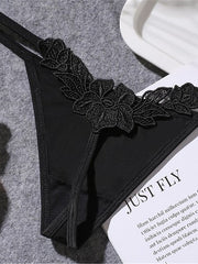 Women's Pajamas Panties Pure Color Lovers Hot Bed Valentine's Day Club Polyester Breathable Summer Spring Black White