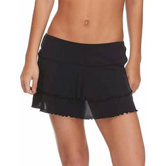 Women's Layered Bikini Bottom - Sporty Swimwear for Summer Beach Activities