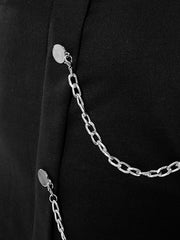 Women's Skirt Cargo Skirt Mini Polyester Black Skirts Asymmetric Hem Streetwear Punk & Gothic Carnival Costumes Ladies Carnival Homecoming