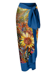 Women's Swimwear One Piece Beach Bottom Normal Swimsuit 2 Piece Printing Leopard Sunflower Red Blue Green Bodysuit Bathing Suits Sports Beach Wear Summer