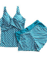 Women's Swimwear Tankini 2 Piece Normal Swimsuit Push Up Polka Dot Green Black Blue Purple Light Green Vest Bathing Suits Sports Casual Vacation / Summer / New / Padded Bras