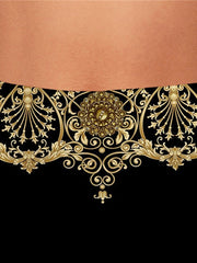 Women's Floral High-Waisted Swimwear Cover Up - Yellow Beach Vacation Fashion