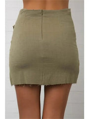 Women's Skirt Mini Polyester Black White Pink Wine Skirts Casual Vacation Beach