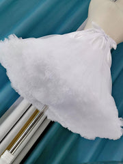 Women's Petticoat Mini Organza White Skirts Ruffle Layered Tulle Fashion Performance Casual Daily One-Size