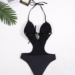 Women's Swimwear One Piece Monokini Bathing Suits Normal Swimsuit Open Back Printing Floral Leopard White Black Gray Yellow Fuchsia V Wire Bathing Suits New Vacation Fashion / Modern / Padded Bras