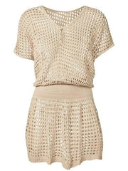 Women's Swimwear Cover Up Monokini Normal Swimsuit Cut Out Solid Color Khaki Bathing Suits Sports Summer