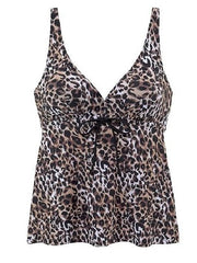 Women's Swimwear Tankini 2 Piece Normal Swimsuit 2 Piece Printing Leopard Brown Tank Top Bathing Suits Sports Beach Wear Summer
