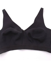 Women's Wireless Bras Padded Bras Fixed Straps Full Coverage Deep U Breathable Pure Color Hook & Eye Date