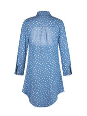 Women's Denim Shirt Dress - Casual Mini with Pockets & Button Collar for Spring & Fall