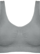 Women's Wireless Bras Fixed Straps 34 Cup Deep U Breathable Pure Color Pull-On Closure Casual Daily Nylon 1PC Bras & Bralettes