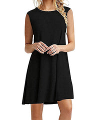 Women's Casual Dress Shift Dress Tank Dress Tie Dye Geometic Print Crew Neck Mini Dress Active Fashion Outdoor Holiday Sleeveless Regular Fit Black Yellow Royal Blue Spring Summer