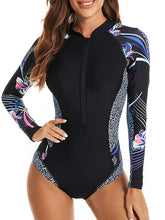 Women's Swimwear Rash Guard Diving Normal Swimsuit Modest Swimwear Tummy Control Printing Leopard Black Bathing Suits Sports Vacation Fashion