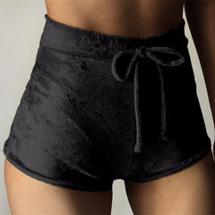Fashionable Sexy Women's Flannel Bodycon Shorts For Workout