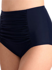 Women's High Waist Swim Shorts Cover Up - Elastic, Sporty, Vacation-Ready Swimwear