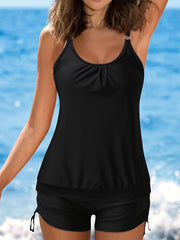 Women's Swimwear Tankini 2 Piece Plus Size Swimsuit Backless Water Sports Print Floral