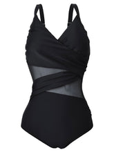 Women's Swimwear One Piece Monokini Bathing Suits Plus Size Swimsuit Pleated for Big Busts Solid Color