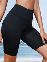 Women's Swimwear Beach Bottom Normal Swimsuit High Waisted Solid Color Black Padded Bathing Suits Sports Vacation Sexy