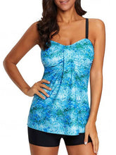 Women's Swimwear Tankini 2 Piece Normal Swimsuit 2 Piece Printing Graphic Blue Tank Top Bathing Suits Sports Summer