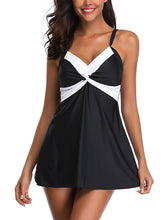 Plus Size Tankini Swimwear for Big Busts - Color Block, Padded, Sexy, Casual, Sports Bathing Suit